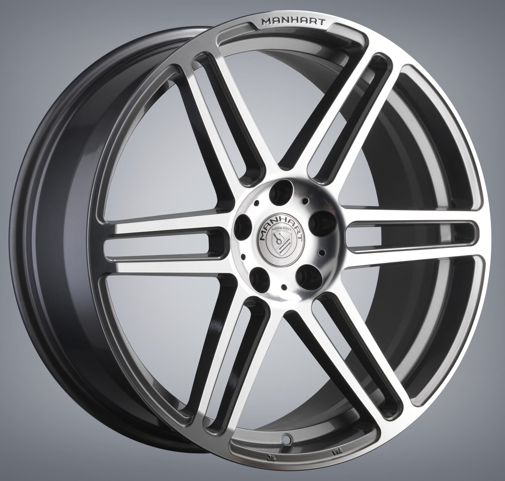 MANHART CONCAVE ONE RIM SET FOR BMW 4 SERIES - GUNMETAL GRAY / DIAMOND POLISHED