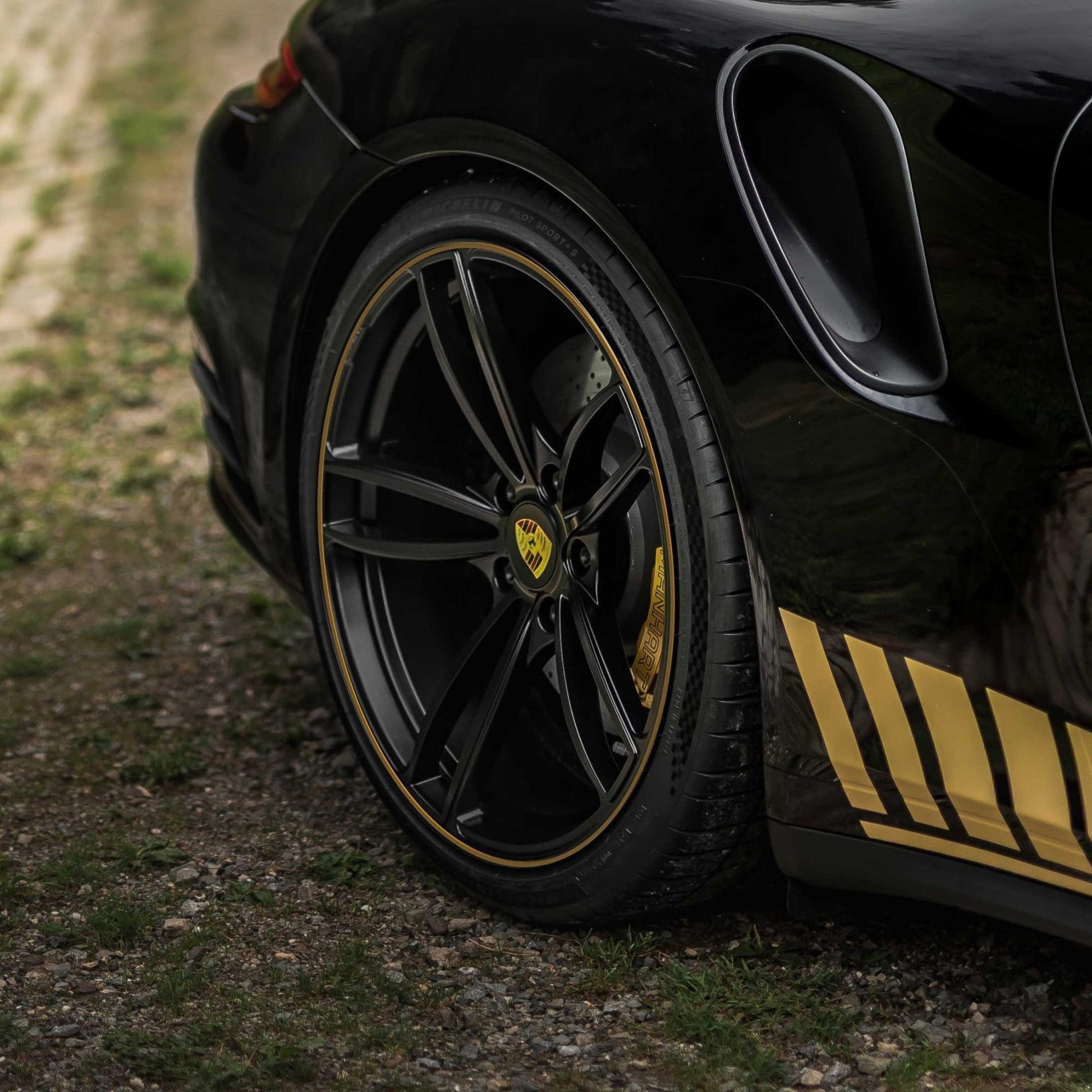 MANHART MHR991TS91221 TECHART FORMULA IV RIM SET FOR PORSCHE 911 TURBO (S) - SILK MATTE BLACK