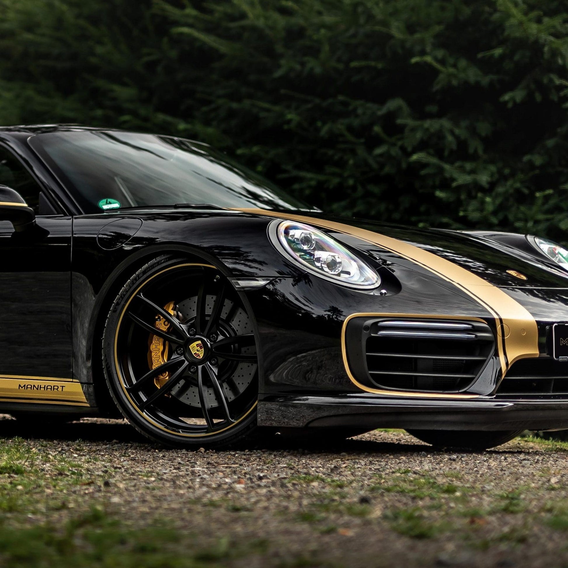 MANHART MHR991TS91221 TECHART FORMULA IV RIM SET FOR PORSCHE 911 TURBO (S) - SILK MATTE BLACK