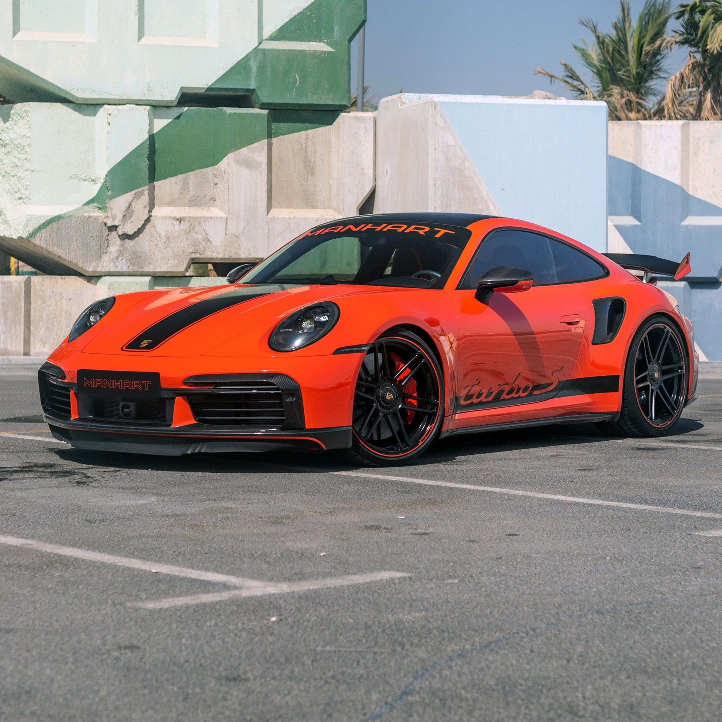 MANHART MHR992FOR1100 FORGED CONCAVE ONE RIM SET FOR PORSCHE 911 TURBO (S) - GLOSS BLACK