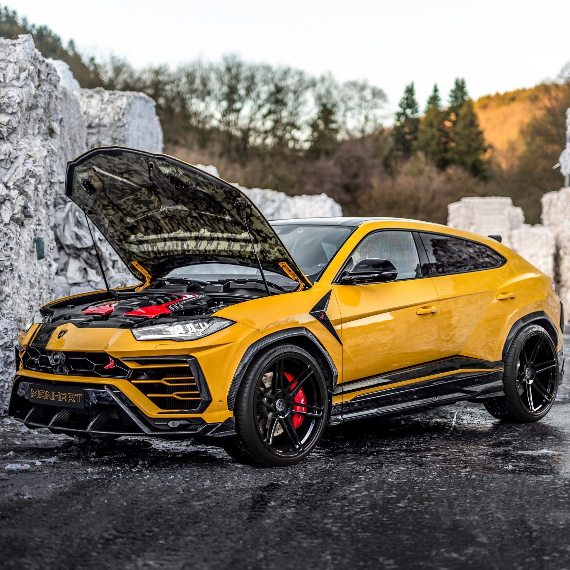 MANHART MHRURUS23030-MB CONCAVE ONE RIM SET FOR LAMBORGHINI URUS - SILK MATTE BLACK