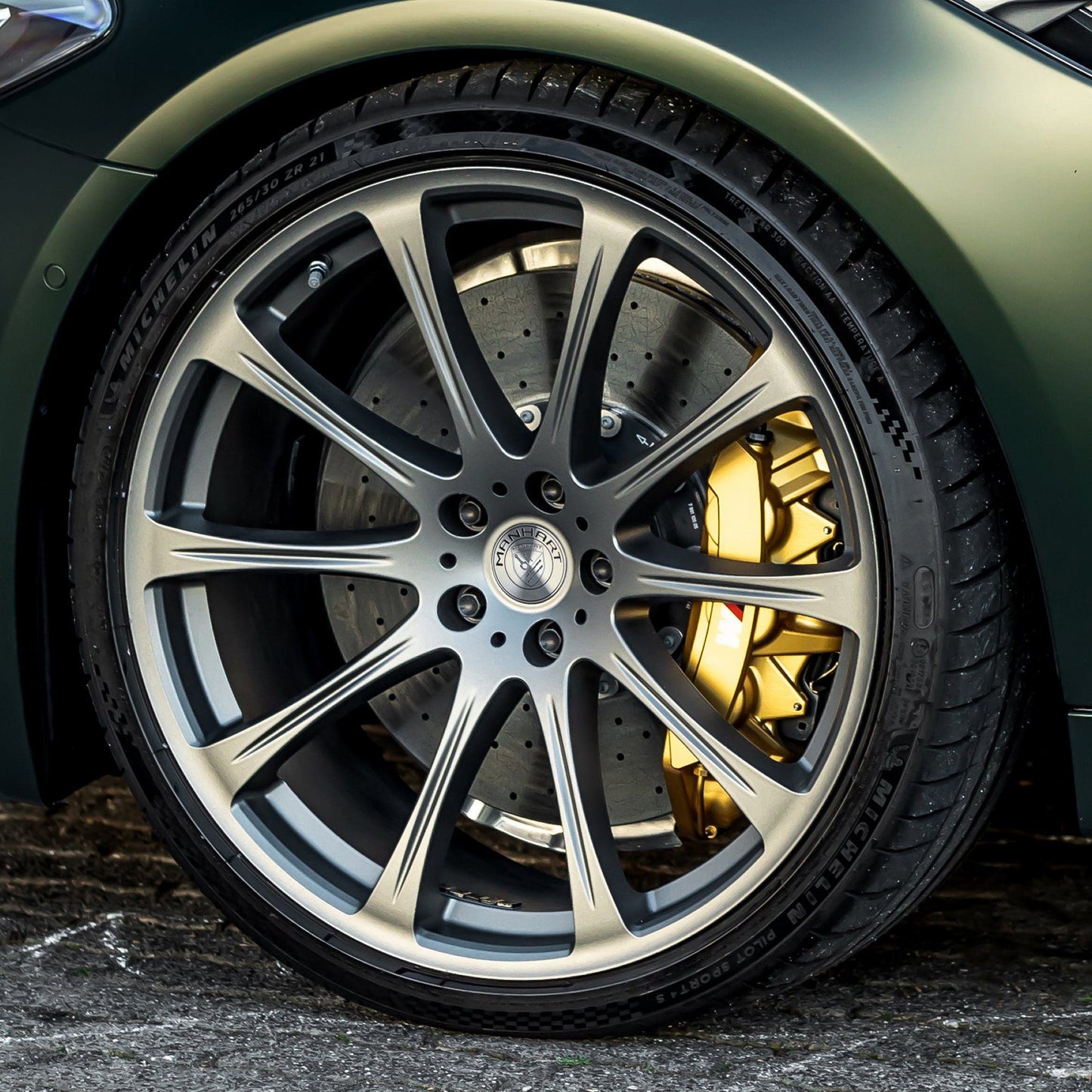 MANHART MHTENSPOKE1100 FOR BMW 5 SERIES - TEN-SPOKE RIM SET - MATTE SILVER GREY