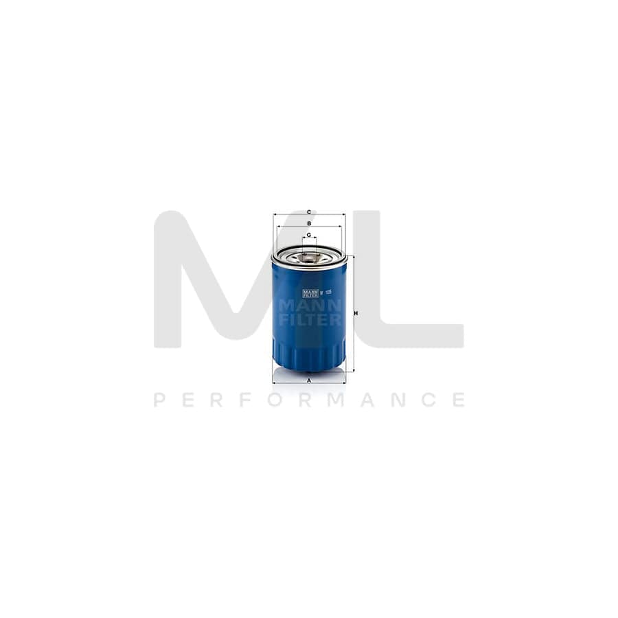MANN-FILTER W 1035 Oil Filter Spin-on Filter
