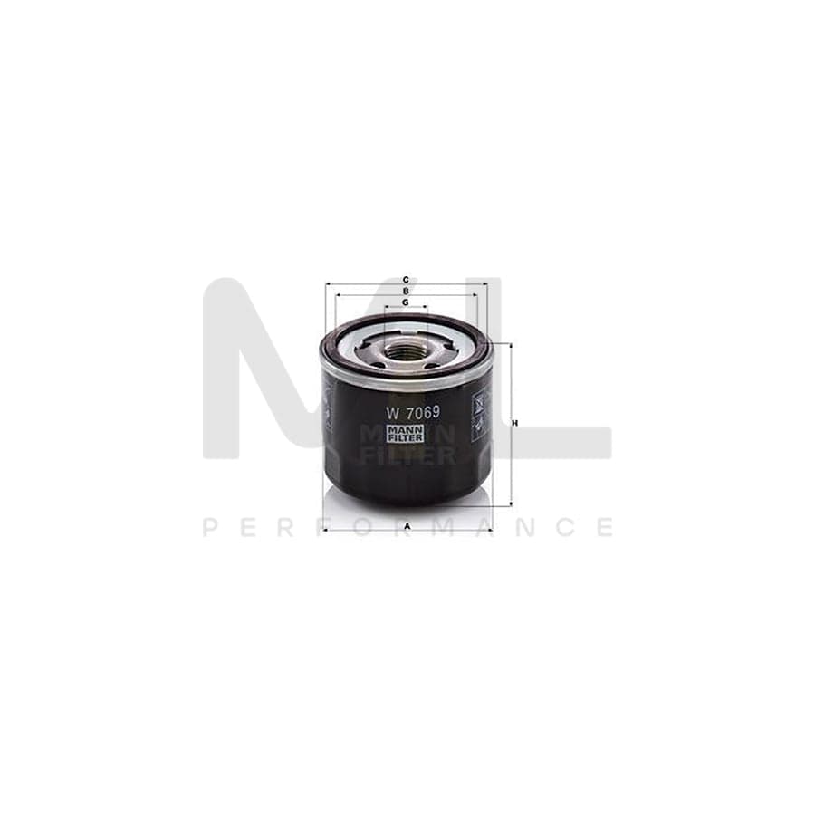 MANN-FILTER W 7069 Oil Filter Spin-on Filter