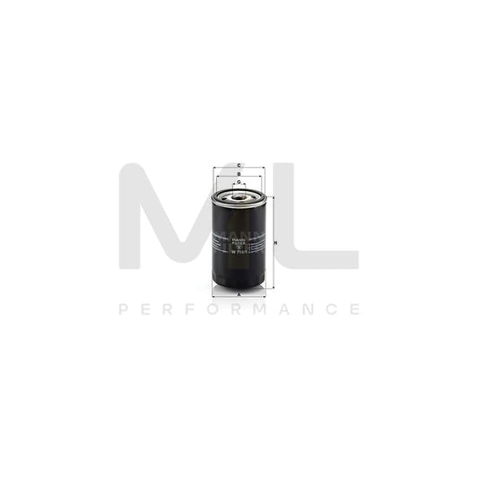 MANN-FILTER W 719/1 Oil Filter Spin-on Filter