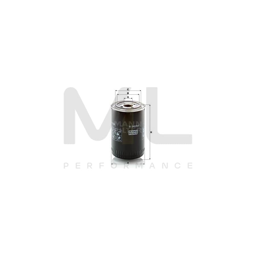 MANN-FILTER W 940/34 Oil Filter Spin-on Filter