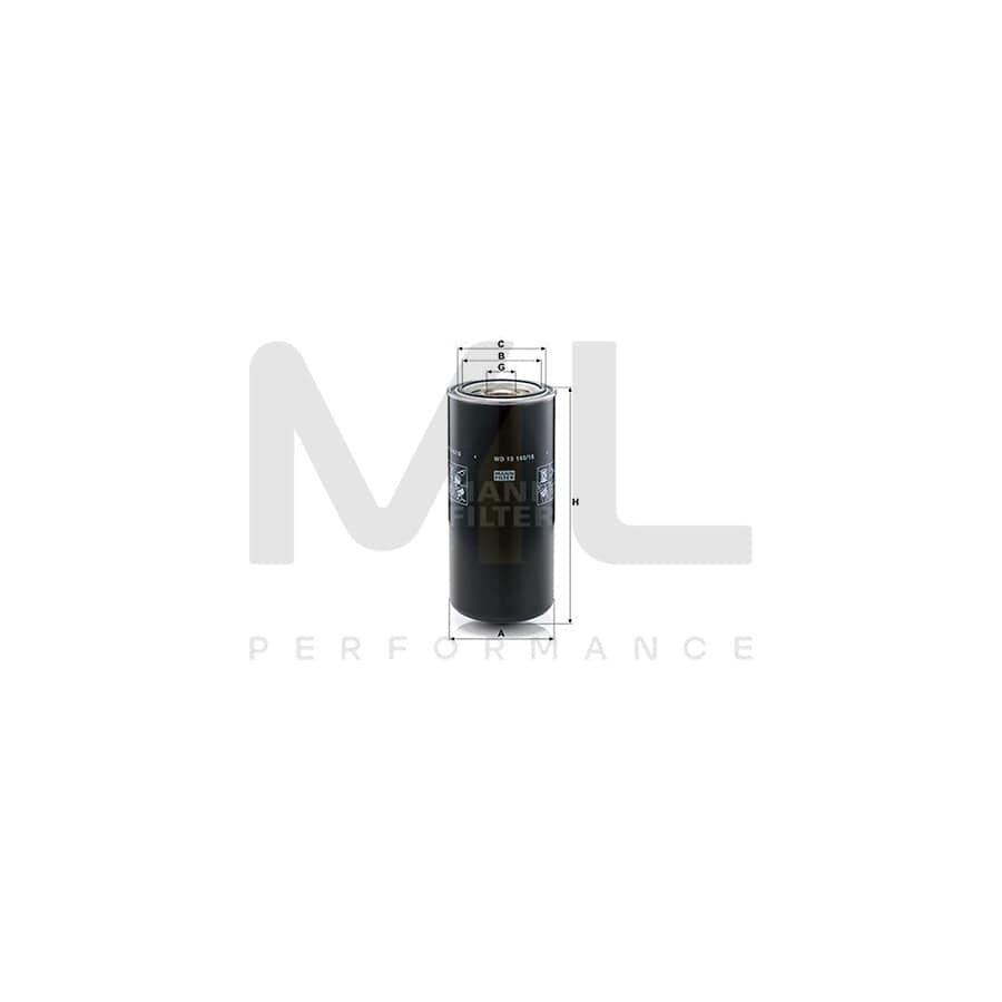MANN-FILTER WD 13 145/15 Oil Filter Spin-on Filter