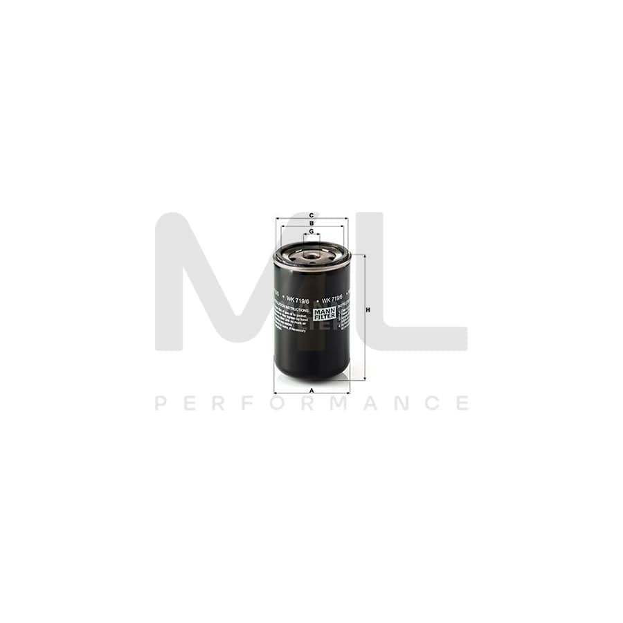 MANN-FILTER WK 719/6 Fuel filter Spin-on Filter