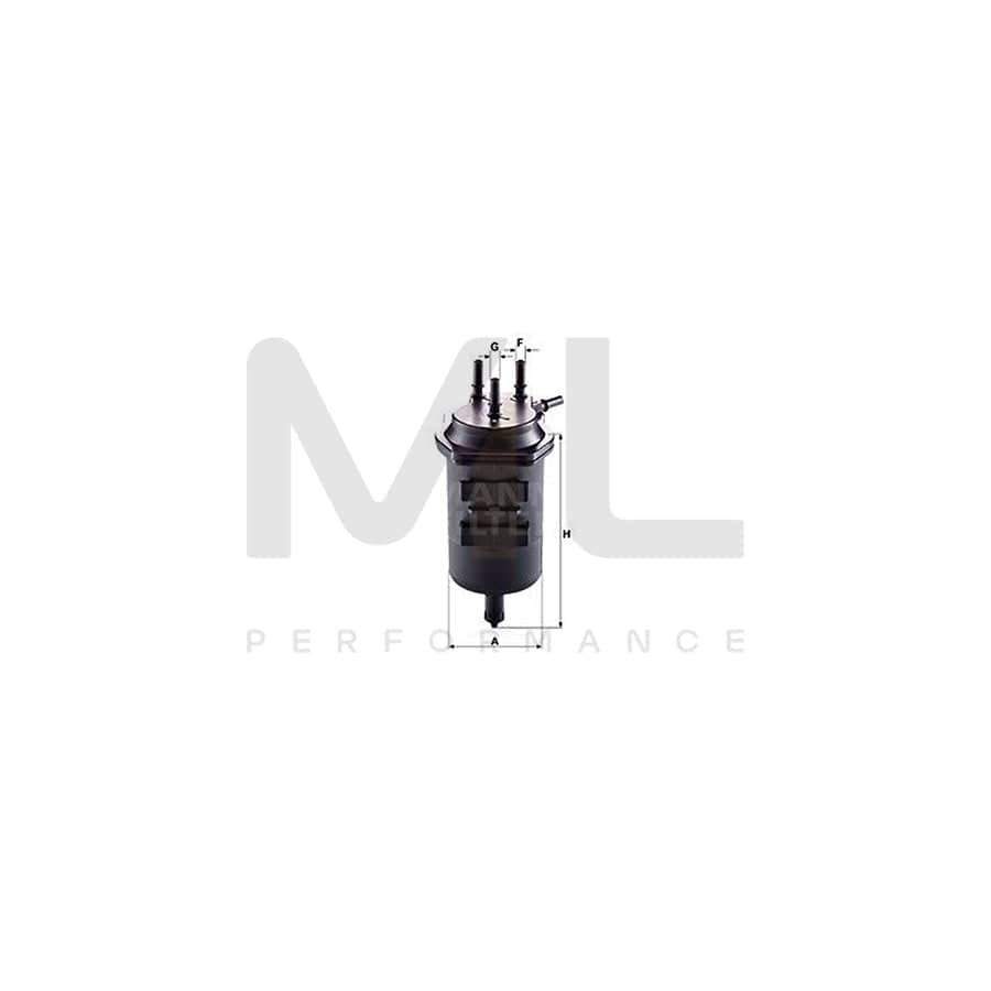 MANN-FILTER WK 939/4 Fuel filter In-Line Filter