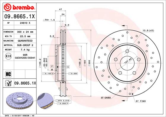 TOURMAX BCF-109 Disc Brake Caliper Repair Kit