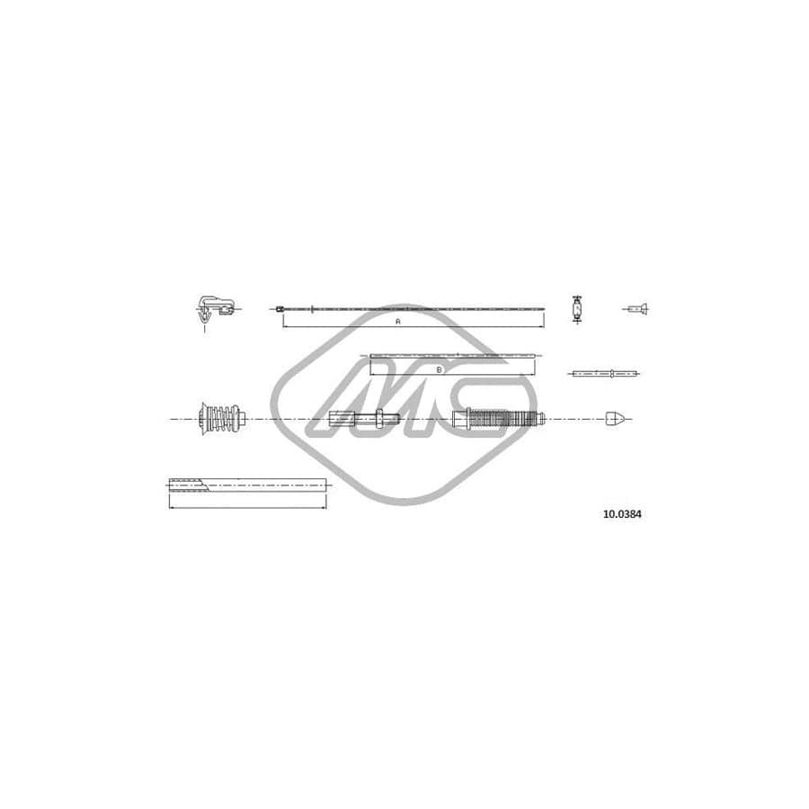 Metalcaucho 83141 Throttle Cable for RENAULT 12