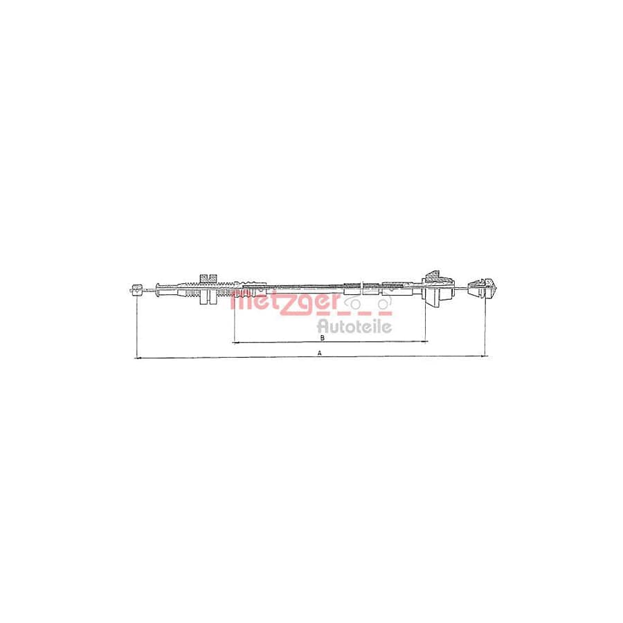 METZGER 10.0153 Throttle Cable for FORD Fiesta Mk3 Hatchback (GFJ)