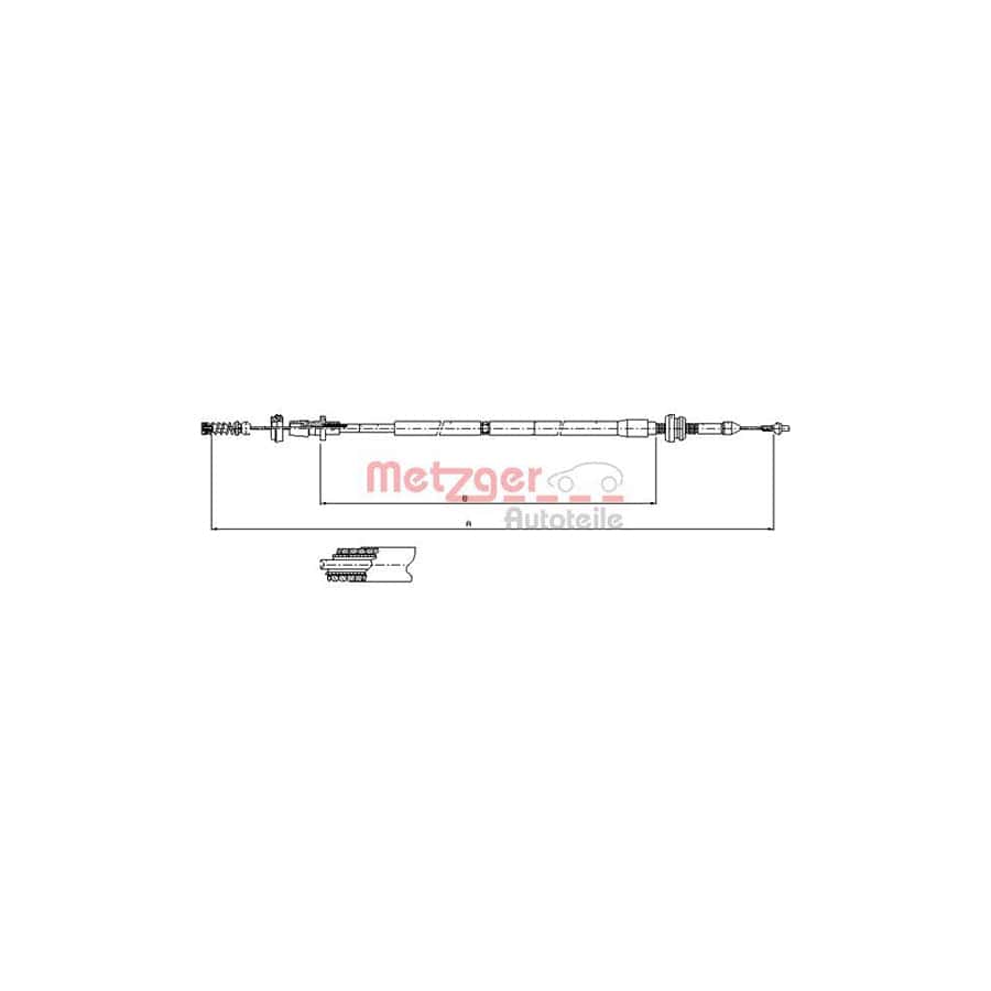 METZGER 10.0904 Throttle Cable