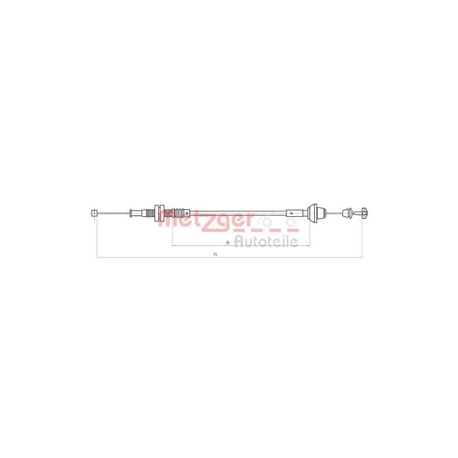 METZGER 11.0182 Throttle Cable for FORD ESCORT