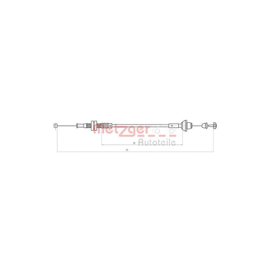 METZGER 11.0182 Throttle Cable for FORD ESCORT