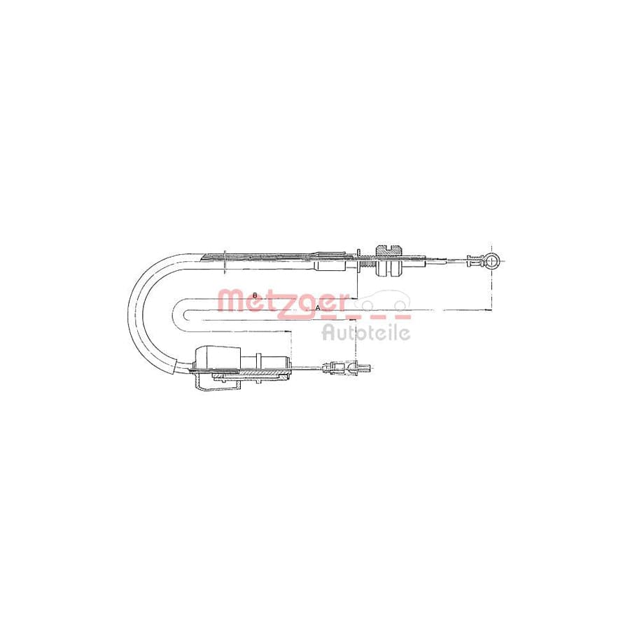 METZGER 11.1326 Throttle Cable for OPEL CORSA