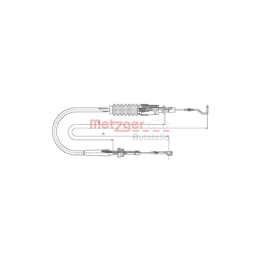 METZGER 14.4304 Throttle Cable for VW TRANSPORTER