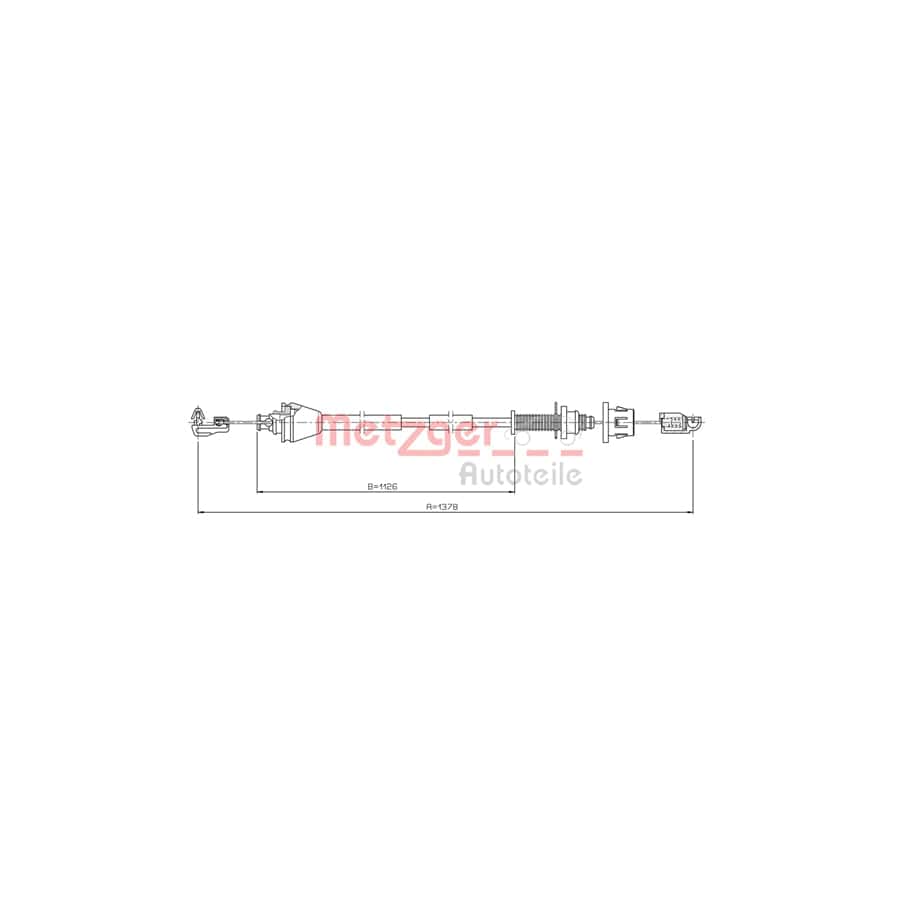 METZGER 3.RE001 Throttle Cable