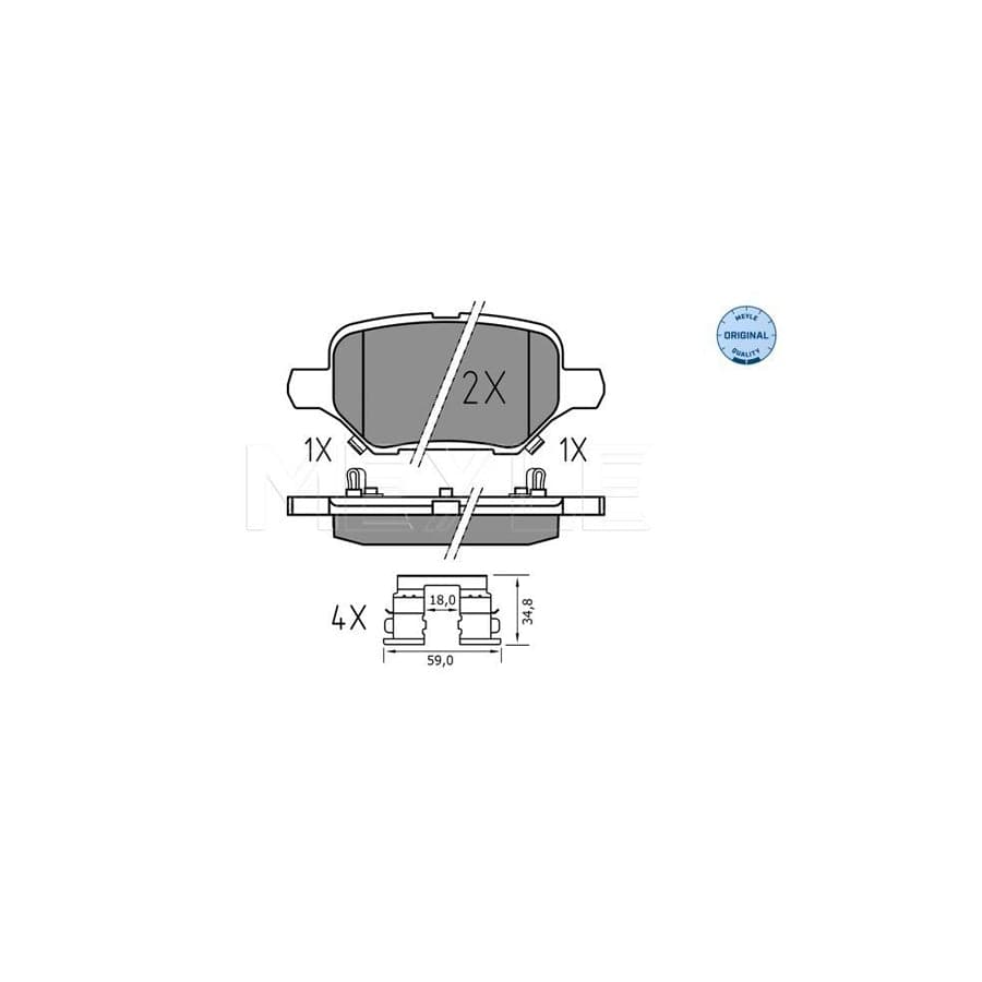Meyle 025 229 3017 Brake Pad Set