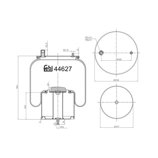 FEBI FE44627 Air Suspension Bellow