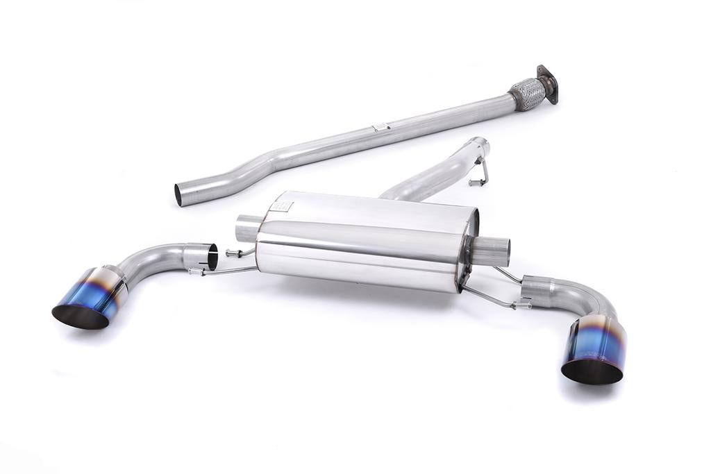 MillTek-SSXTY173-Secondary Cat-back Non-resonated (louder). 'Burnt' Titanium Tips | ML Performance Car Parts