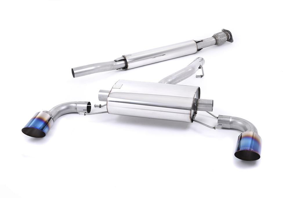 MillTek-SSXTY174-Secondary Cat-back Resonated. 'Burnt' Titanium Tips - ECE Approved | ML Performance Car Parts