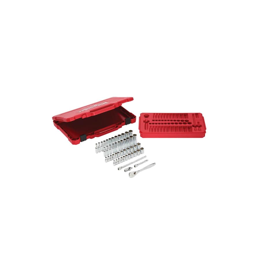 Milwaukee Hand Tools MHT932464944 1/4in Drive Ratcheting Socket Set, 50 Piece