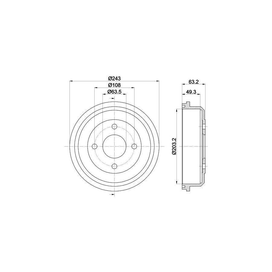 Mintex Mbd022 Brake Drum