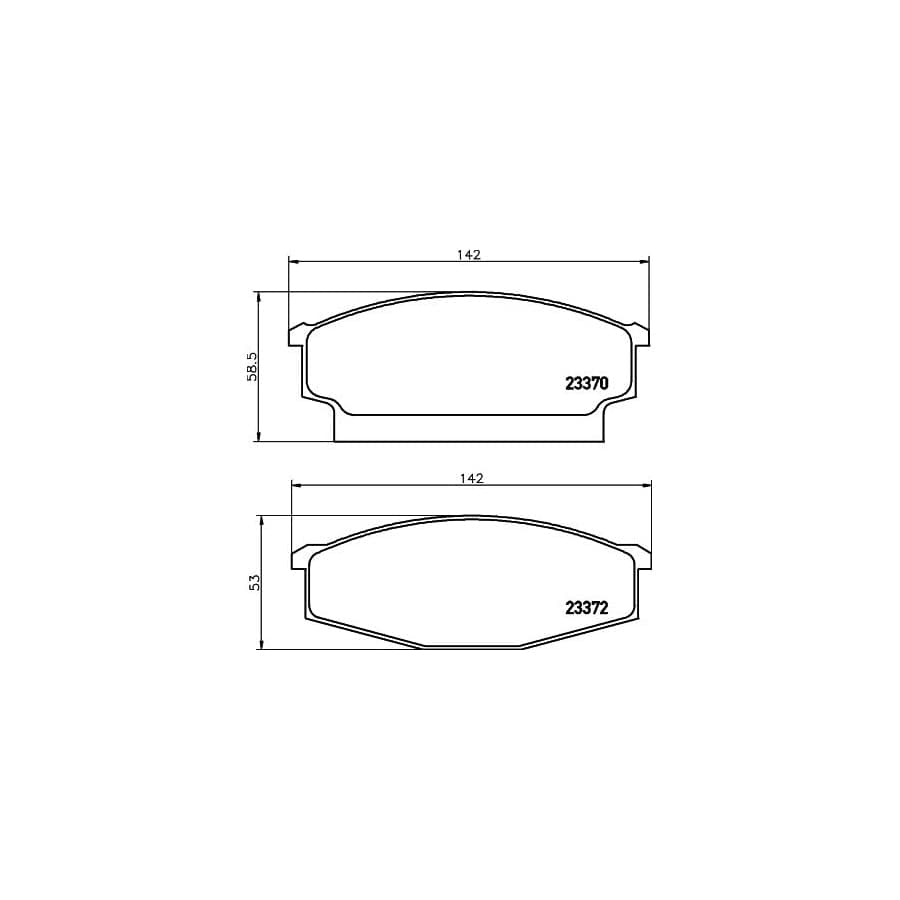 Mintex Mdb1405 Brake Pad Set For Ldv Cub Van