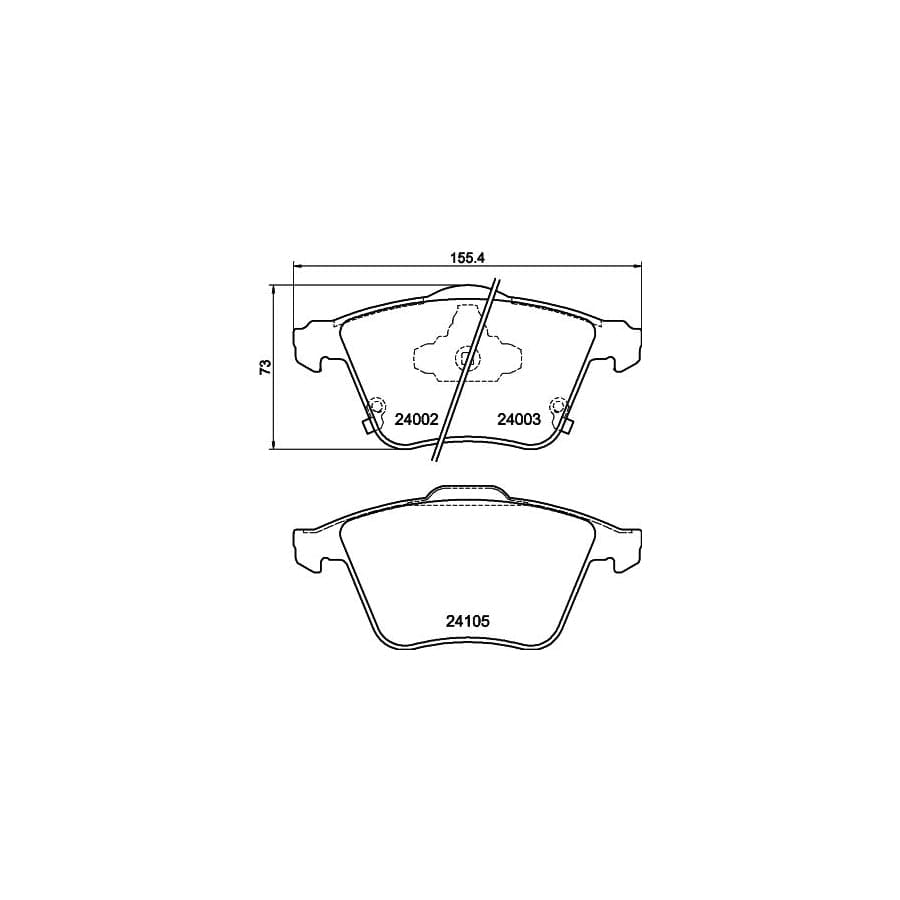 Mintex Mdb2768 Brake Pad Set For Mazda 6