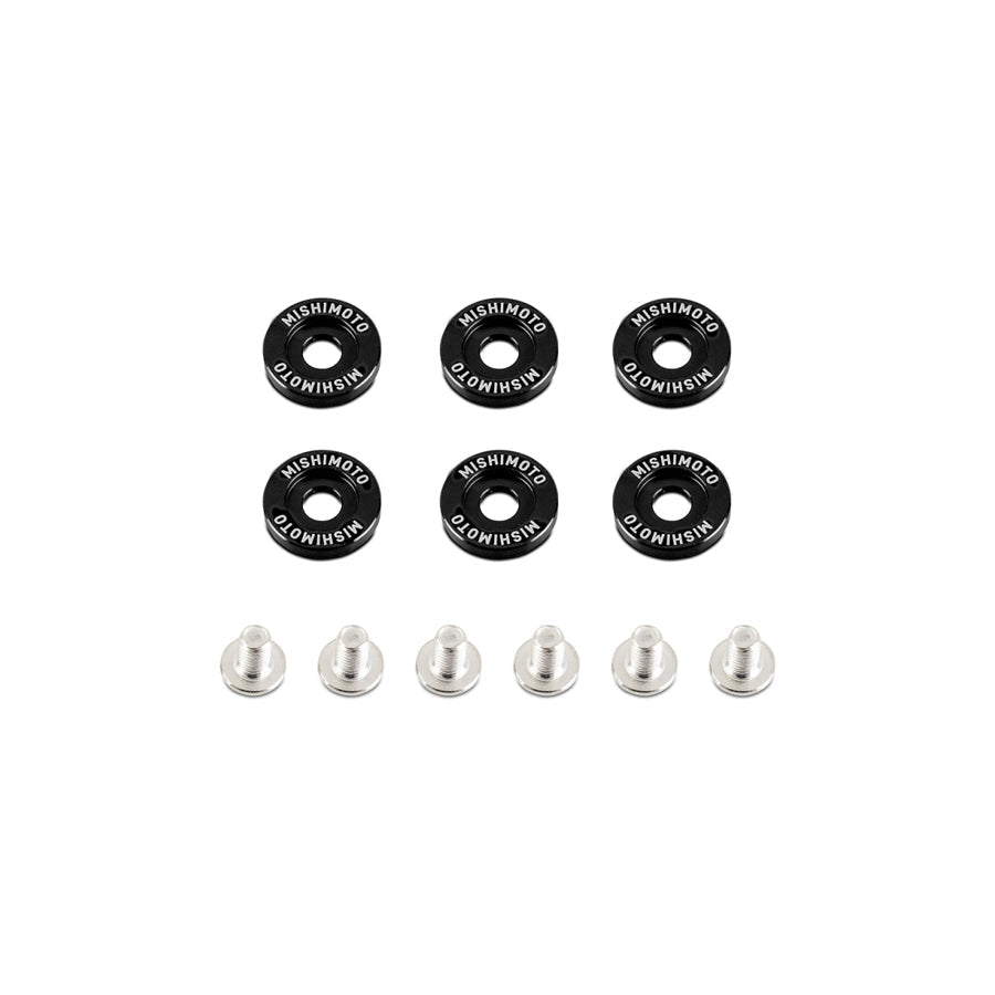 Mishimoto MMFW-LG-6BK Large Fender Washer Kit (6pcs) - Black