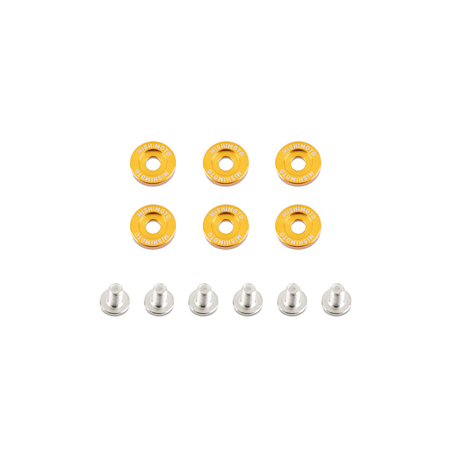 Mishimoto MMFW-SM-6GD Small Fender Washer Kit (6pcs) - Gold