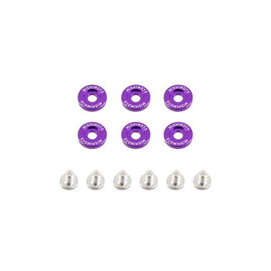 Mishimoto MMFW-SM-6PR Small Fender Washer Kit (6pcs) - Purple