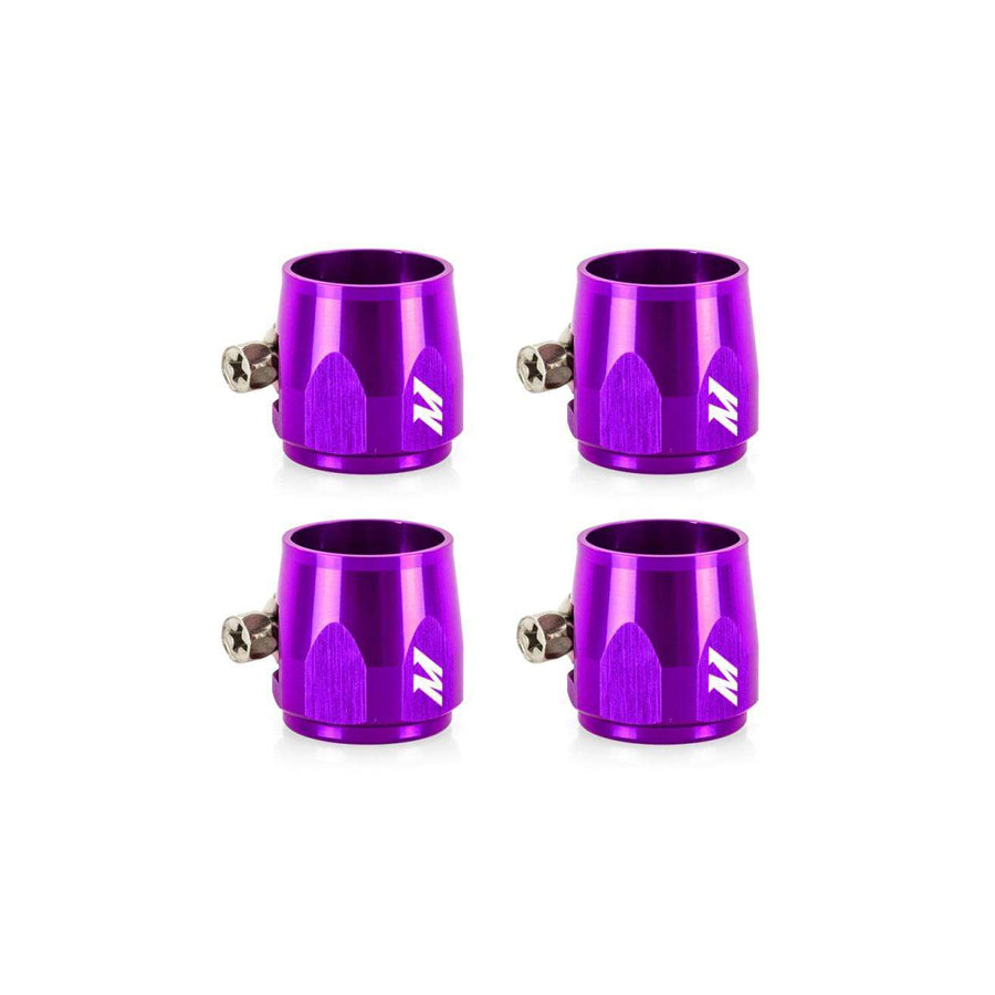Mishimoto MMHXF-04-4-PR Aluminum -4AN Hex Finishers - Purple