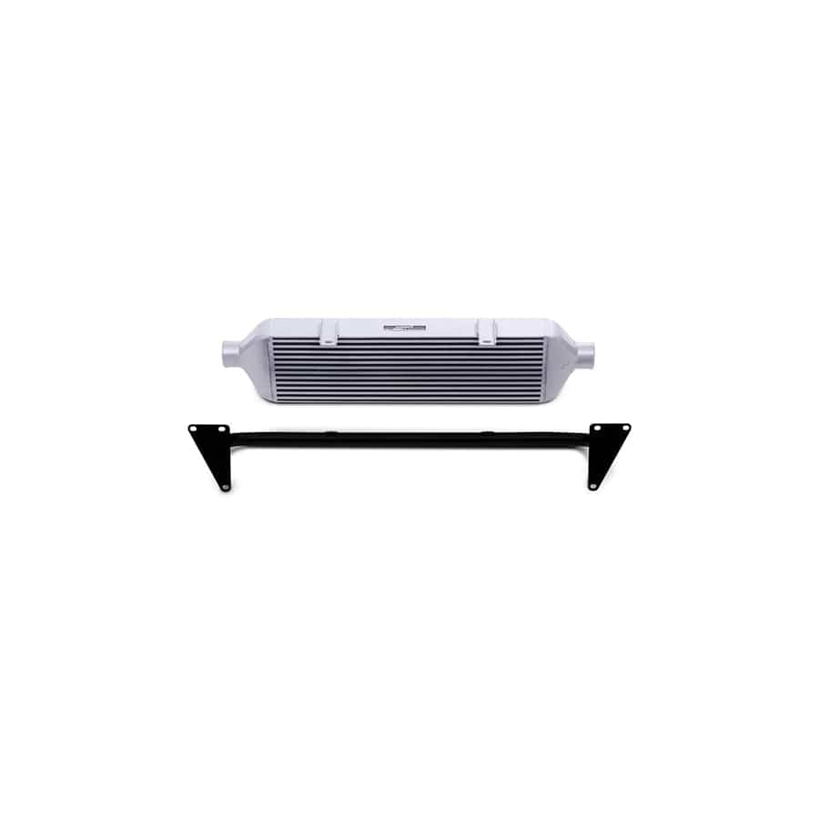 Mishimoto MMINT-STI-15BSL 15-19 Subaru STI Front-Mount Intercooler Kit w/ Black Crash Beam - Silver Core