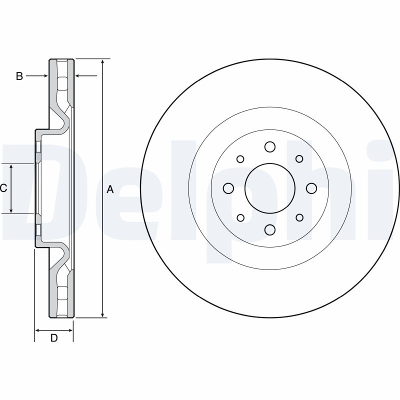 DELPHI BG4566C Brake Disc .