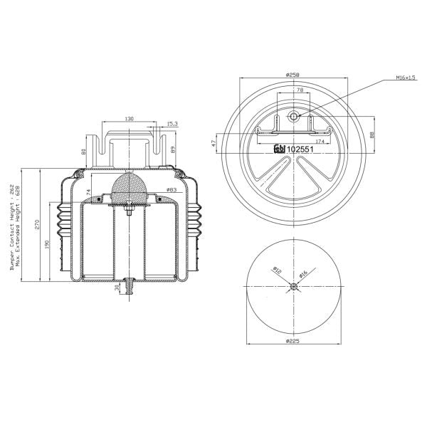 FEBI FE102551 Air Suspension Bellow