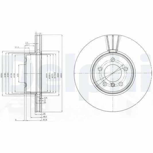 DELPHI BG9008C Brake Disc