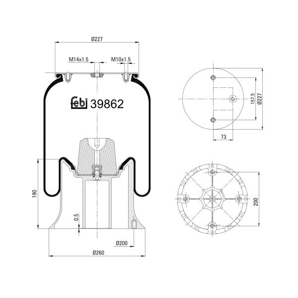 FEBI FE39862 Air Suspension Bellow