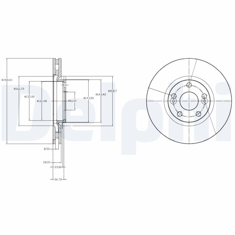 DELPHI BG3924 Brake Disc .