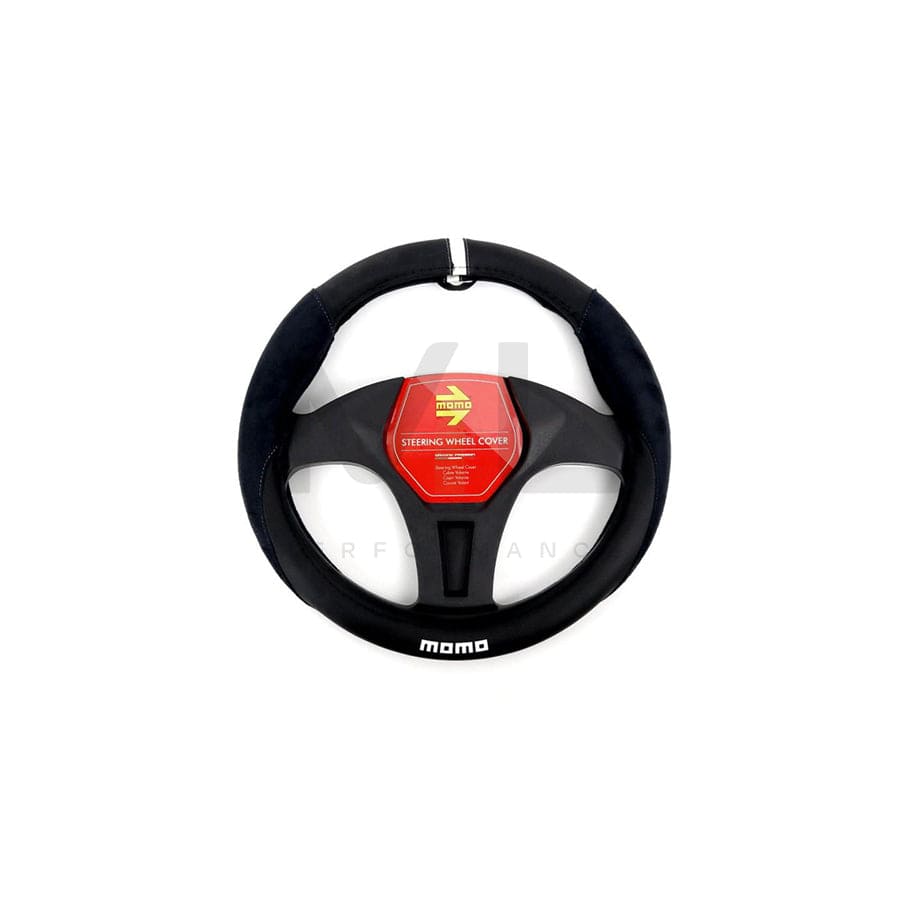 Momo ELEGANT SWC010BWS Steering wheel cover Black/Red, Ø: 38-39cm, PVC