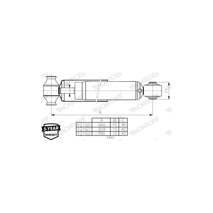 Monroe V2160 Shock Absorber for Ford Transit