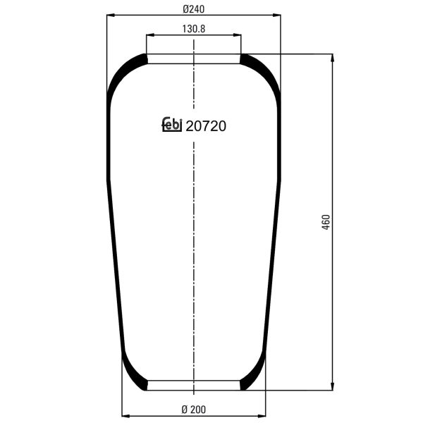 FEBI FE20720 Air Suspension Bellow