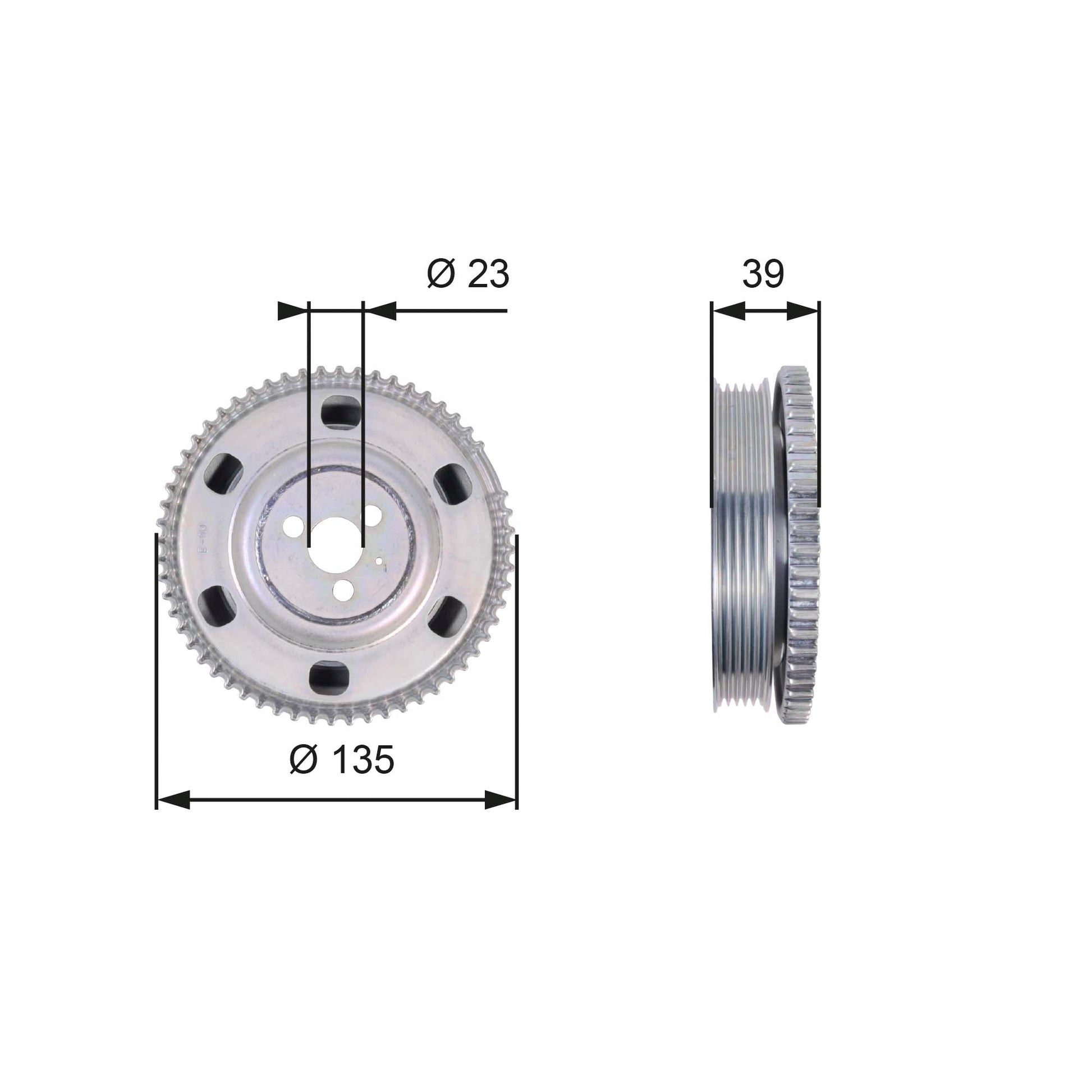 GATES GATTVD1076 Crankshaft Belt Pulley