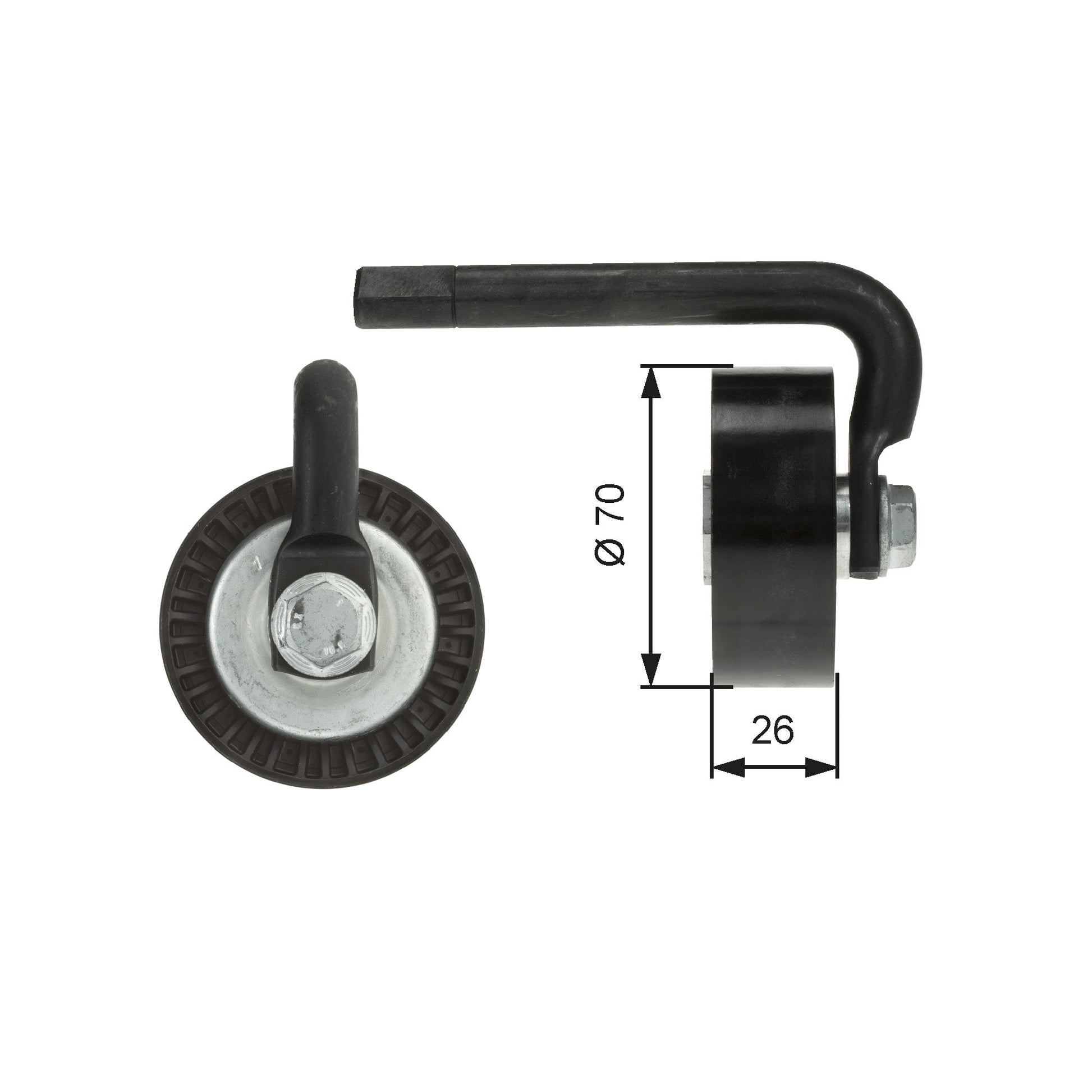 GATES GATT39012 V-Ribbed Belt Tensioner Pulley