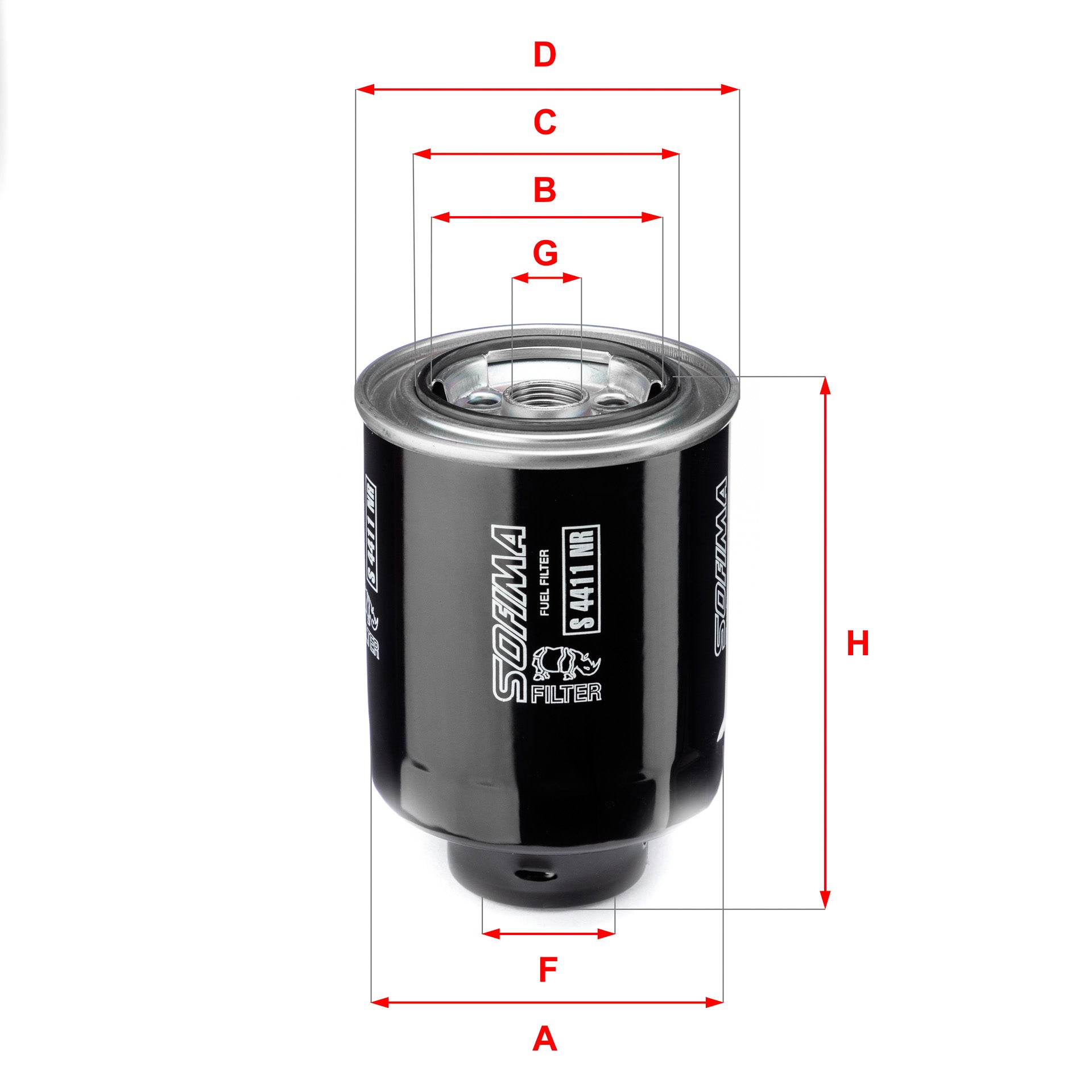 SOFIMA S4411NR Fuel Filter