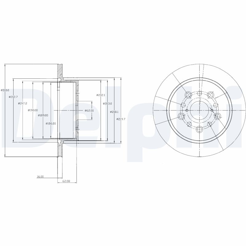 DELPHI BG4216 Brake Disc .