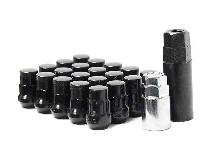 MUTEKI 32925BP LUG NUTS KIT WITH LOCK NUTS SR35 16+4 12X1.25 35MM BLACK (CLOSE END)