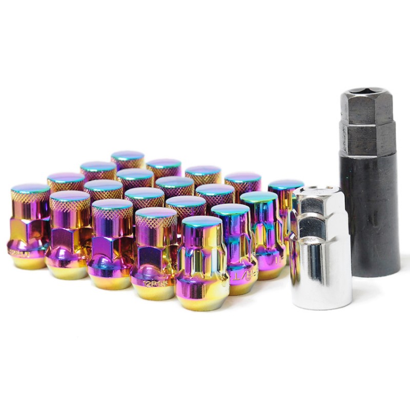MUTEKI 32926NP LUG NUTS KIT WITH LOCK NUTS SR35 16+4 12X1.50 35MM C.NEON (CLOSE END)