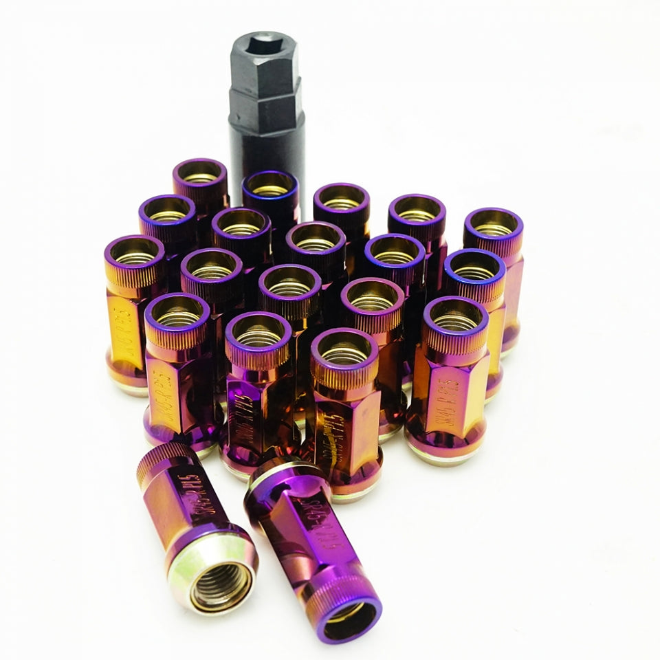 MUTEKI 32935RN LUG NUTS KIT SR45R 12X1.25 45MM BURNED TITAN (OPEN END)